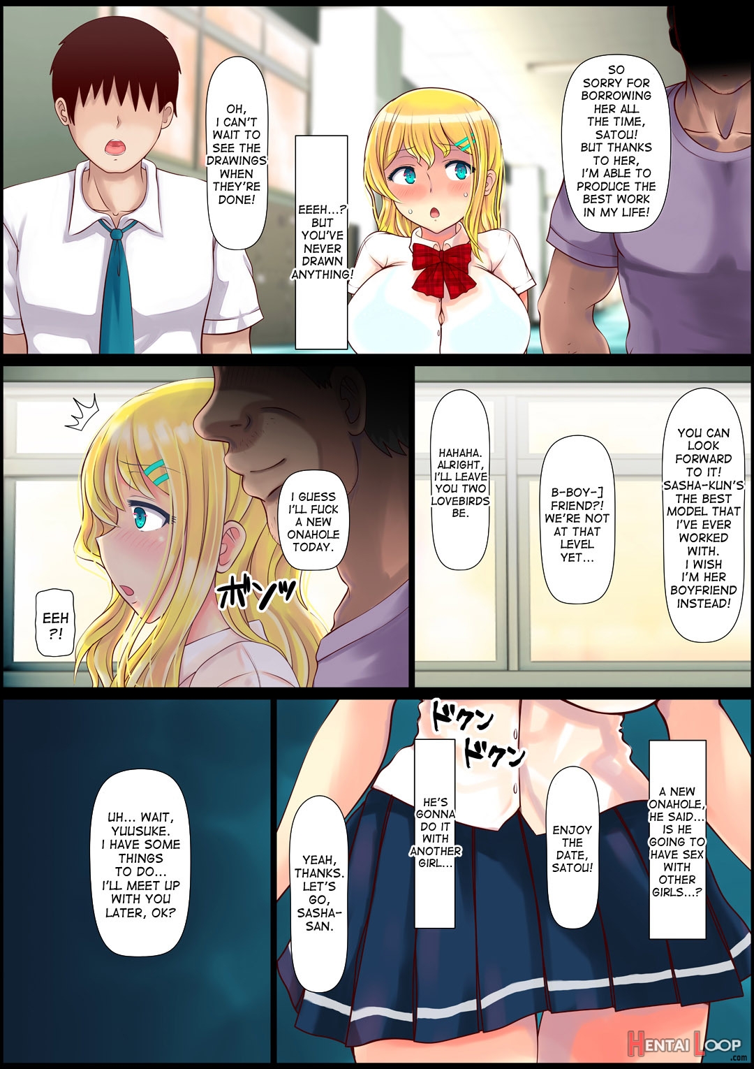 Blond Joshi Ryuugakusei Tanetsuke Press Namahame Taiken page 39