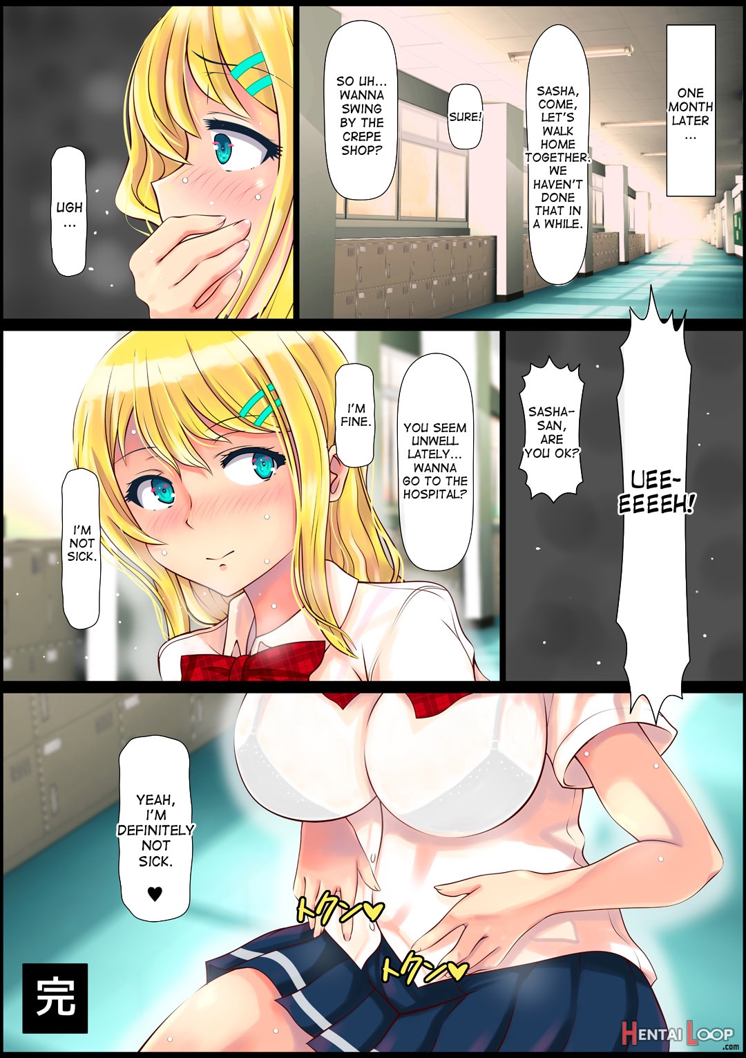 Blond Joshi Ryuugakusei Tanetsuke Press Namahame Taiken page 50