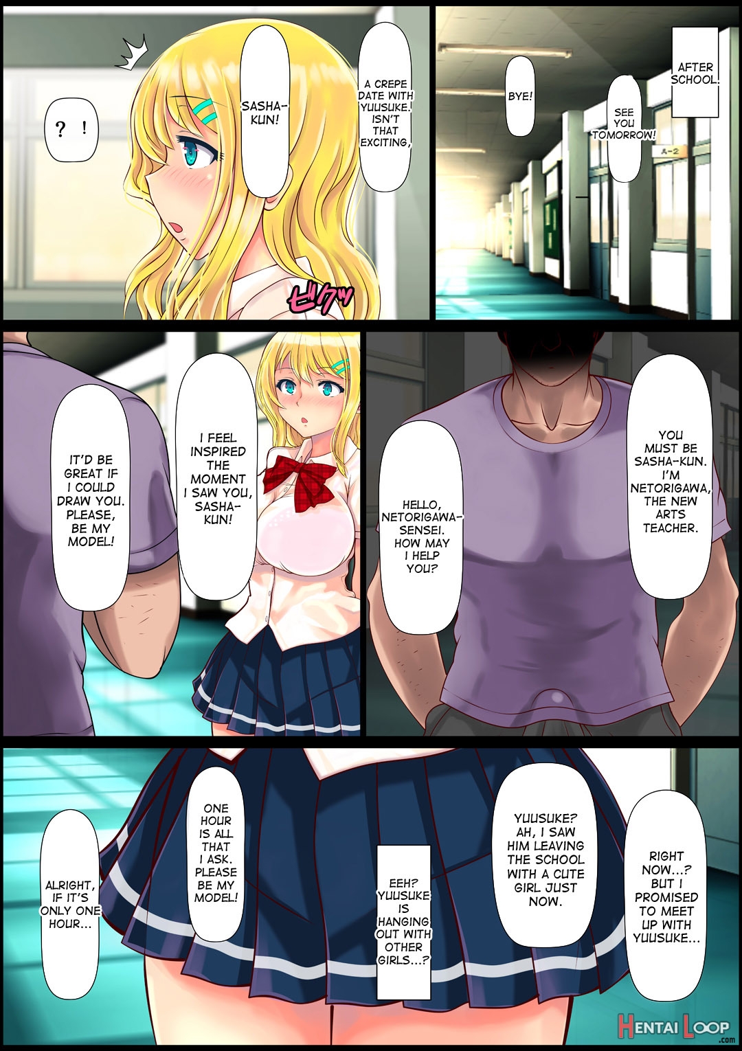 Blond Joshi Ryuugakusei Tanetsuke Press Namahame Taiken page 6