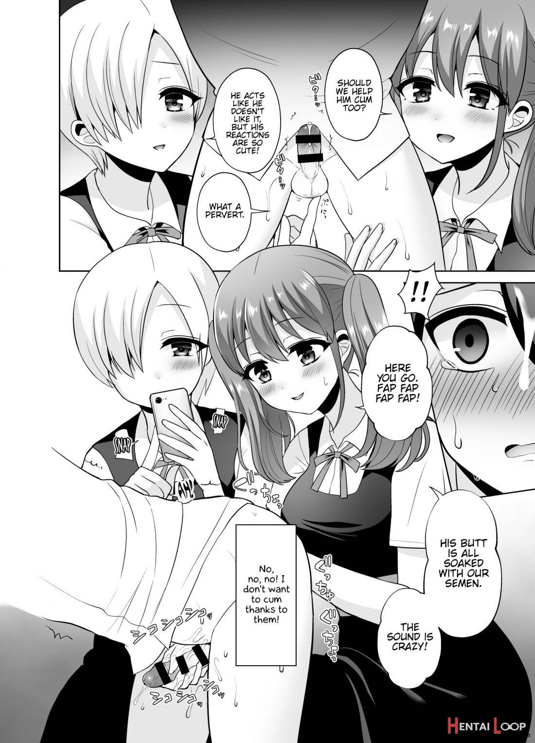 Joshikou ni Shinnyuu Shiyou to Shitara Kabe ni Hamatte Futanari Jogakusei no Nikubenki ni Saretandaga page 17