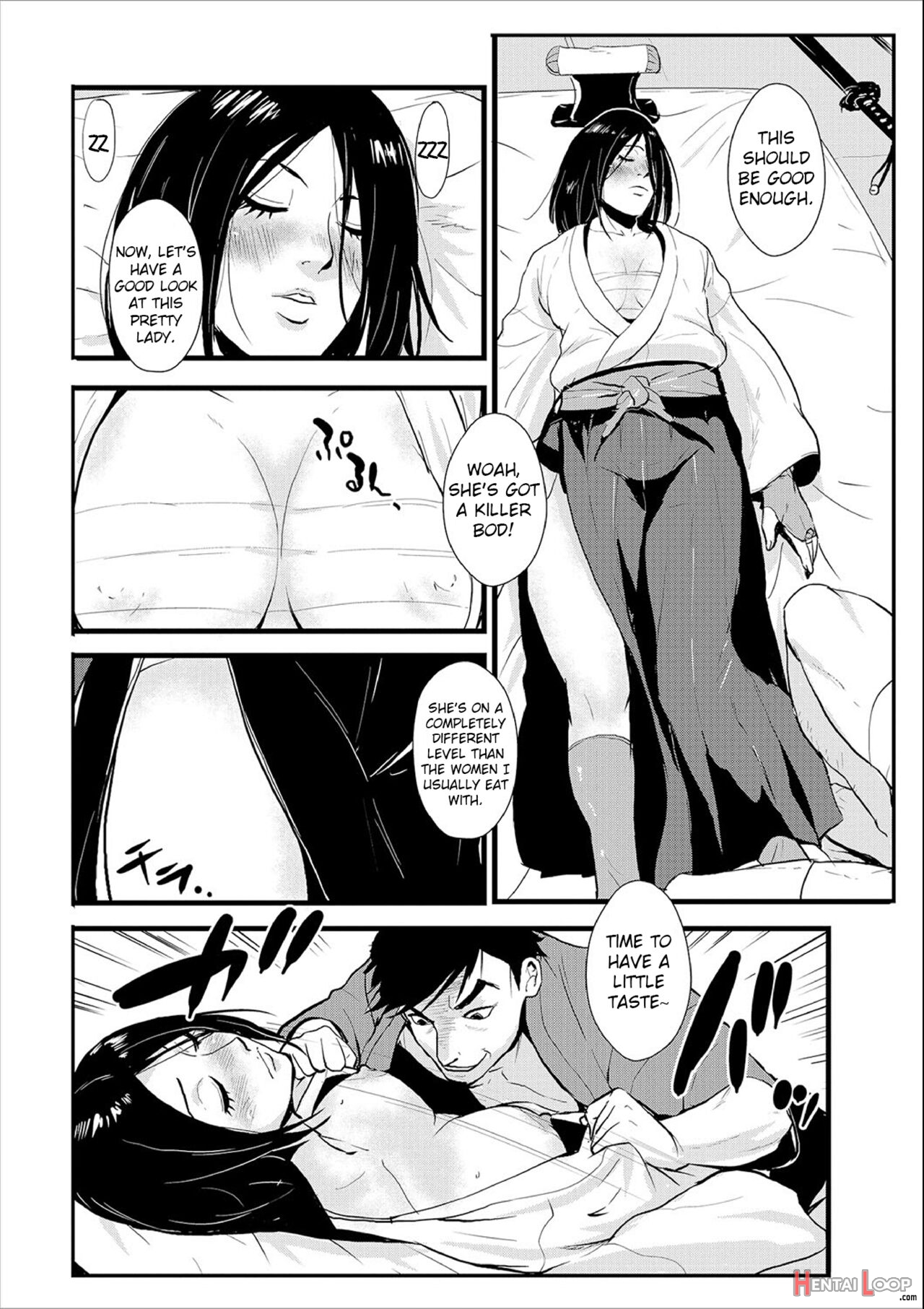 Knocked Up Samurai 02: The Post Town And The Ronin, Tied And Teased page 10