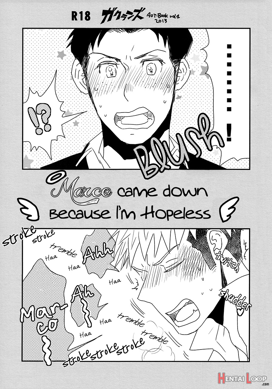 Marco Came Down Because I'm Hopeless page 1