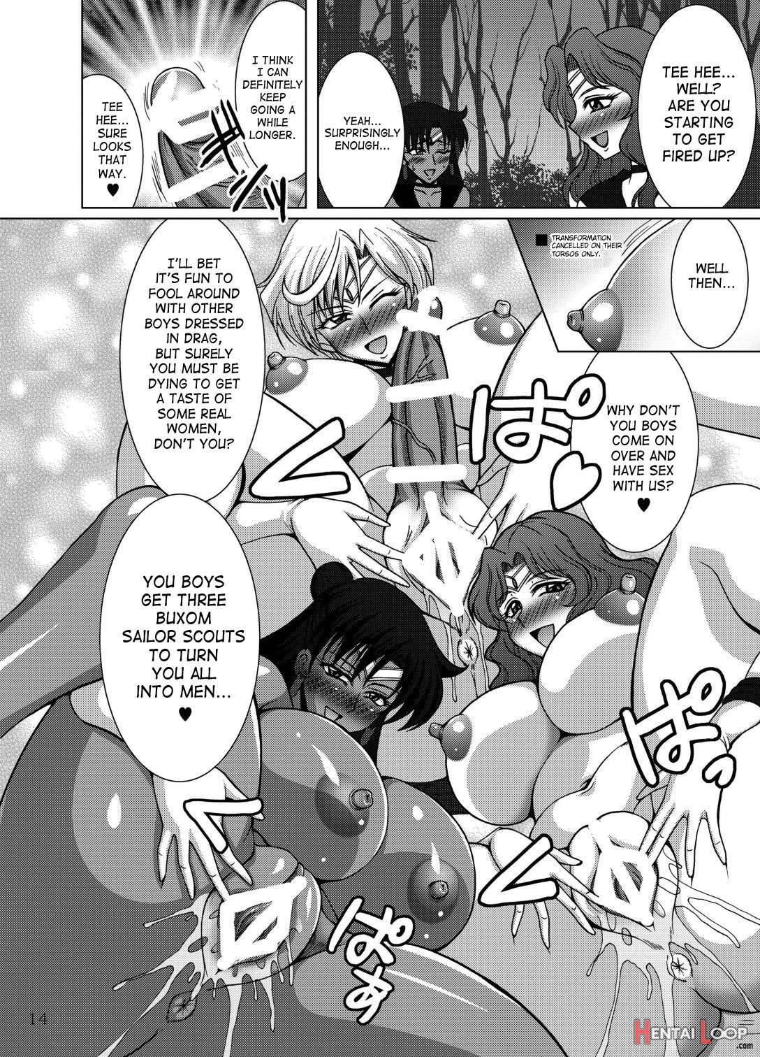 Sailor Fuku Josou Shounen Senshi vs Gaibu Taiyoukei San Senshi page 13