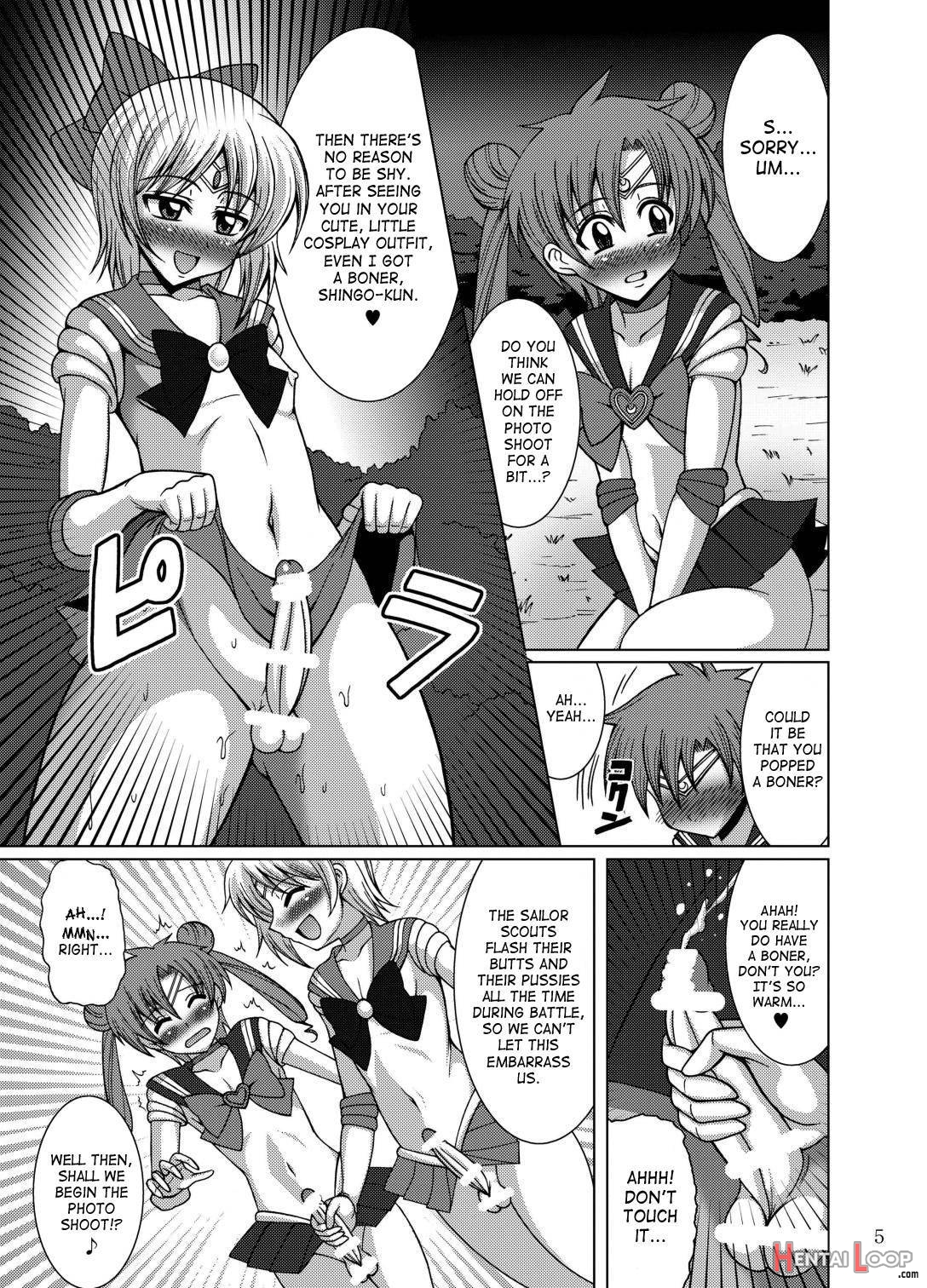 Sailor Fuku Josou Shounen Senshi vs Gaibu Taiyoukei San Senshi page 4