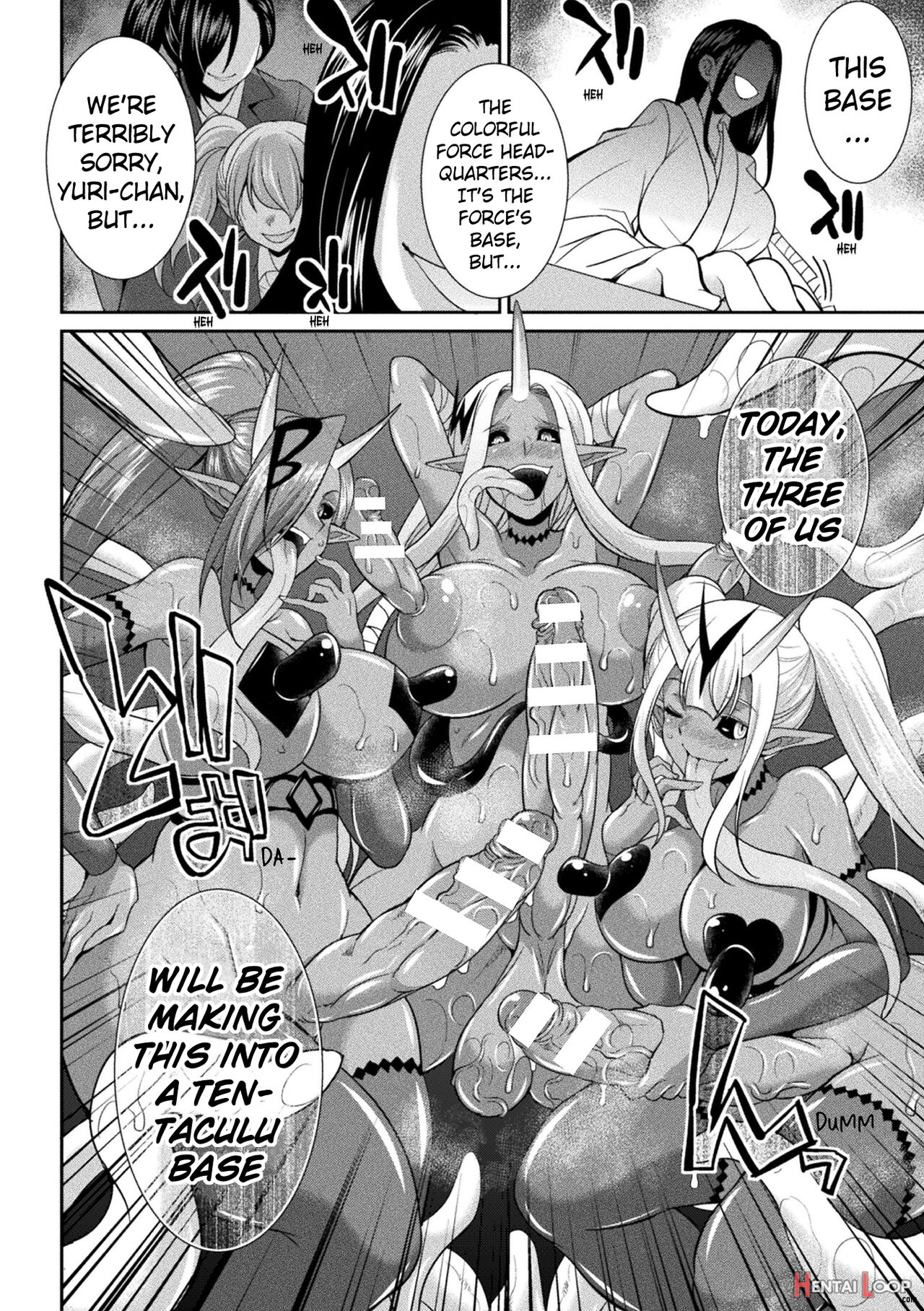 Special Duty Squadron Colorful Force Heroines Of Justice Vs The Tentacle Queen! The Great Battle Of Futa Training!? page 124