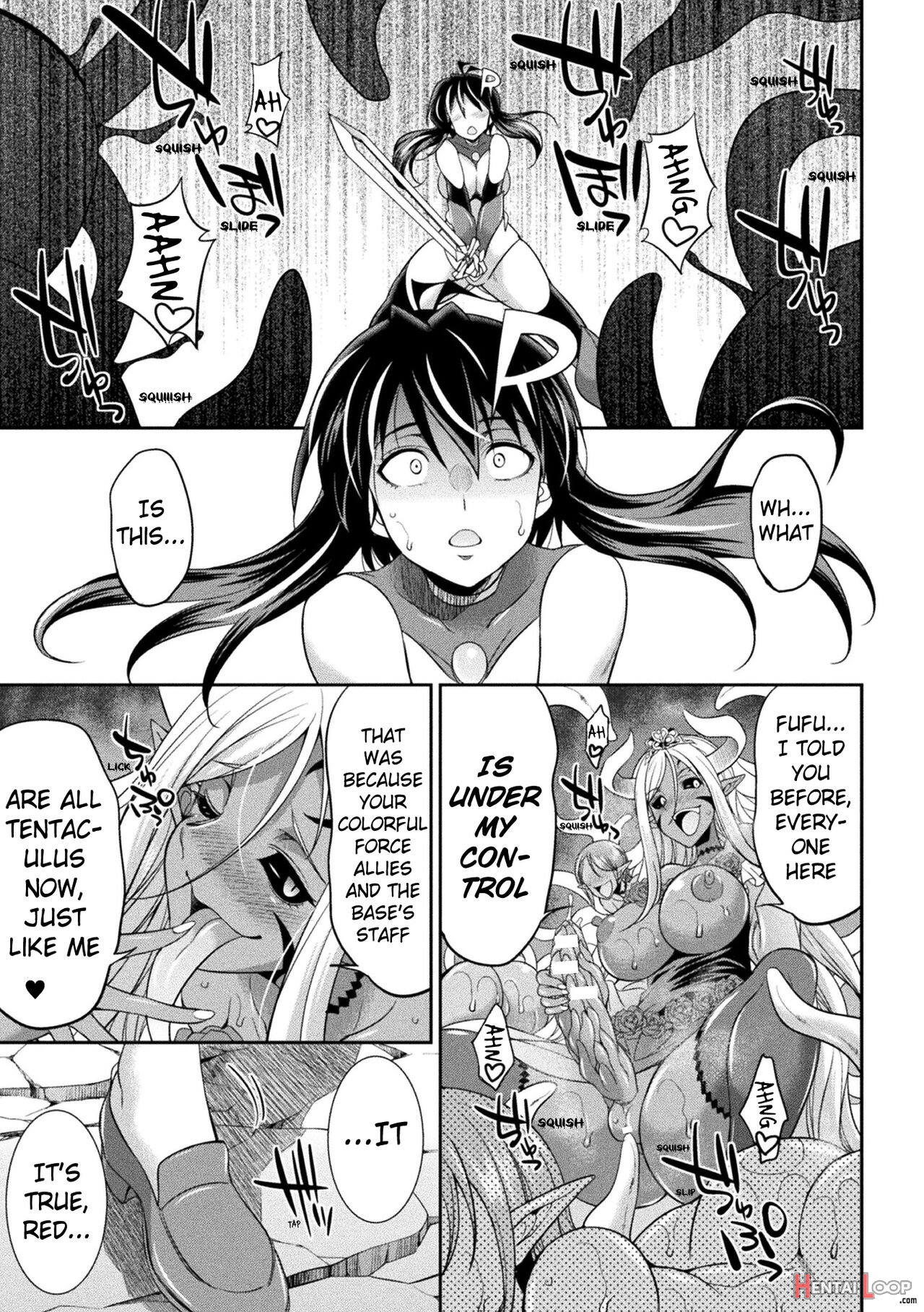 Special Duty Squadron Colorful Force Heroines Of Justice Vs The Tentacle Queen! The Great Battle Of Futa Training!? page 145