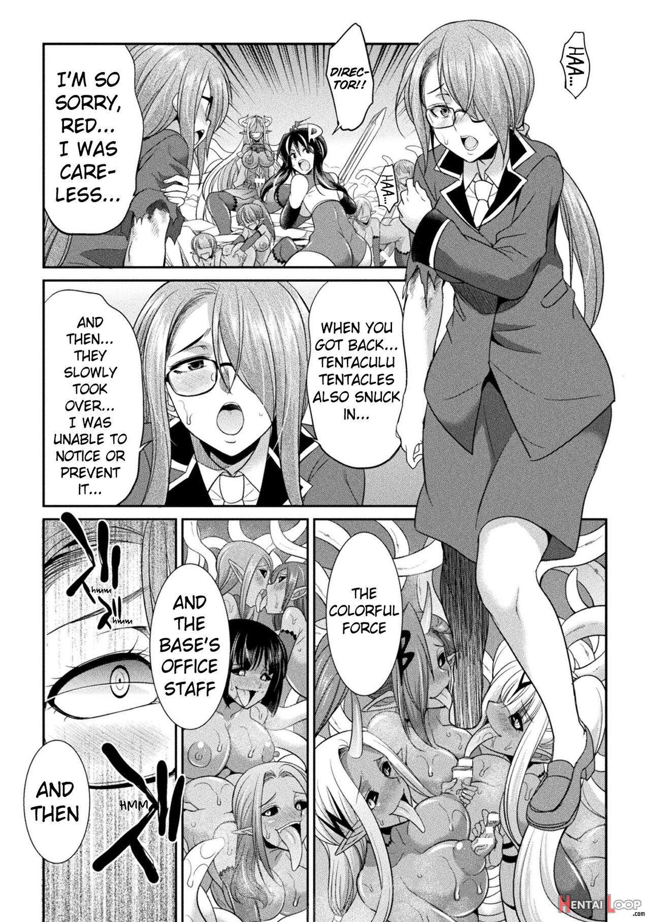 Special Duty Squadron Colorful Force Heroines Of Justice Vs The Tentacle Queen! The Great Battle Of Futa Training!? page 146