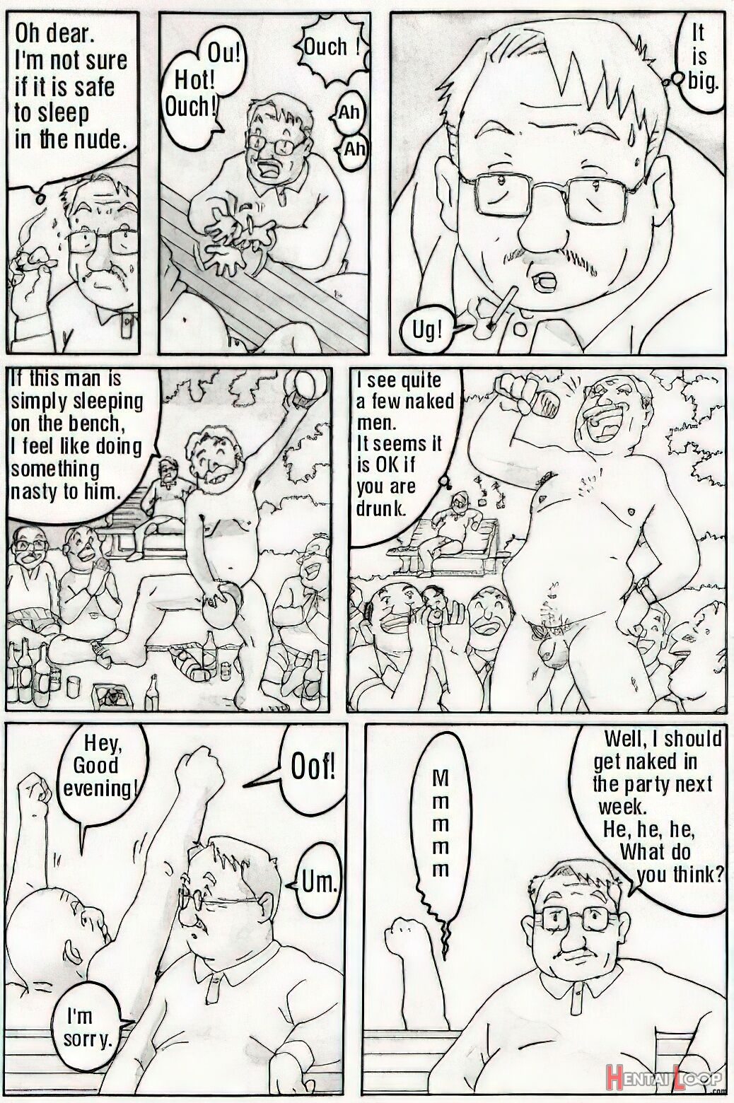 The Middle-aged Men Comics - From Japanese Magazine page 47