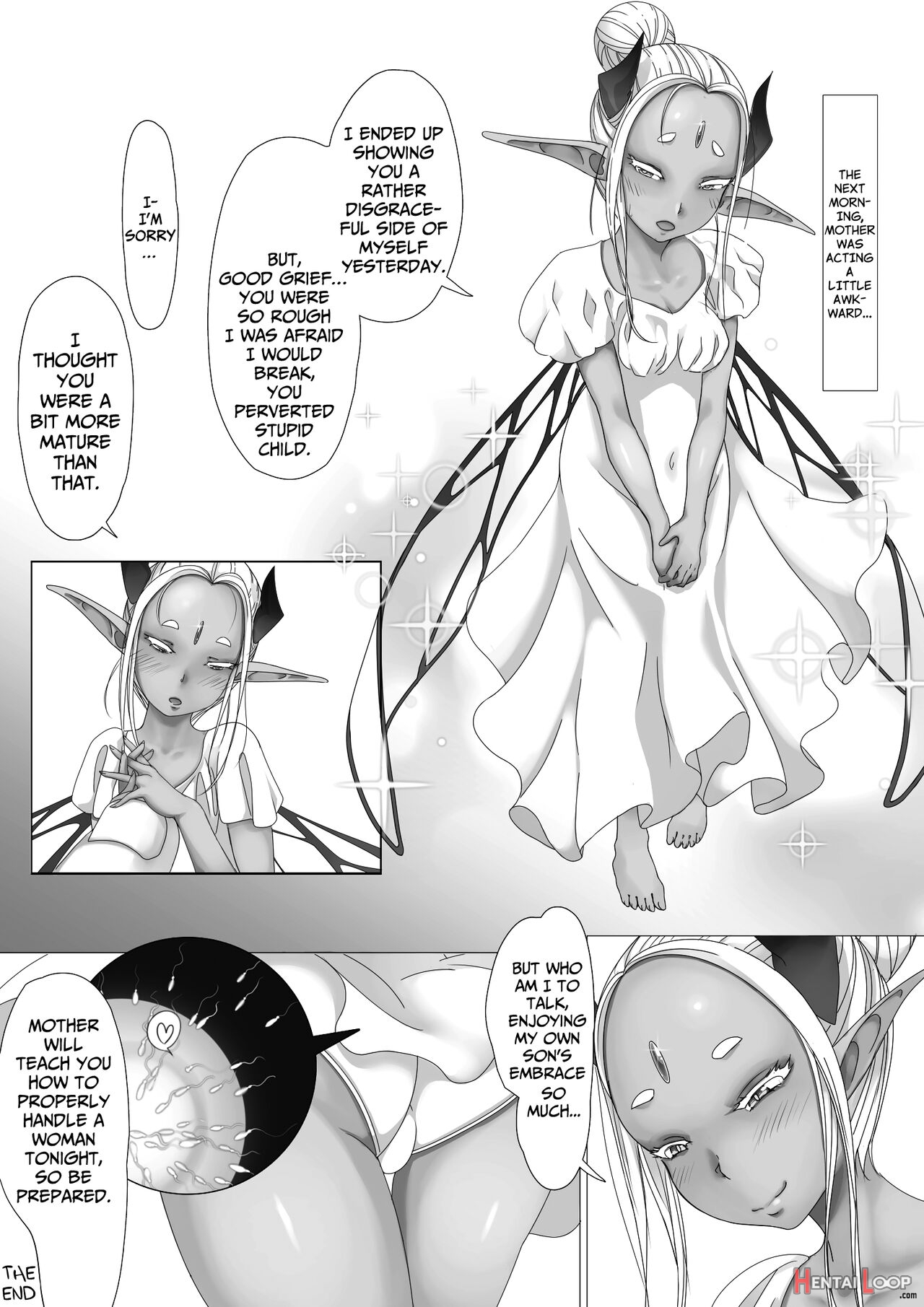 the Story Of A Fairy Mother Mating With Her Son Until She's Pregnant With His Child page 24