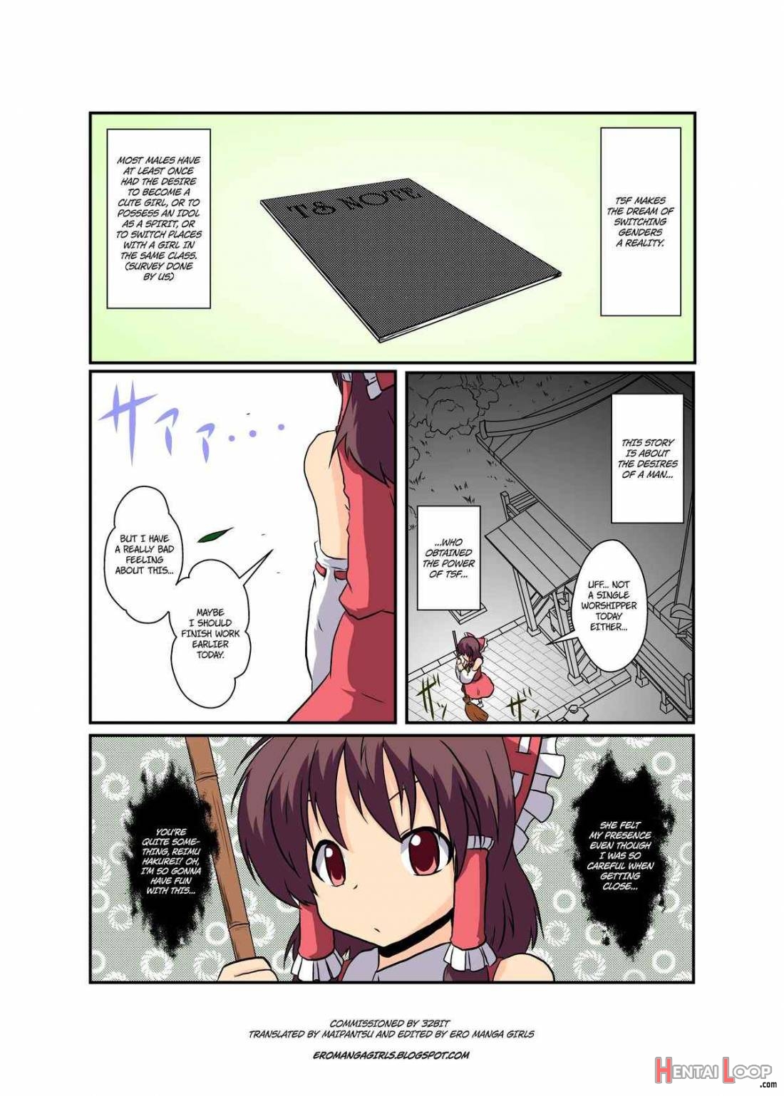 Touhou TS Monogatari ~Reimu Hen~ page 2