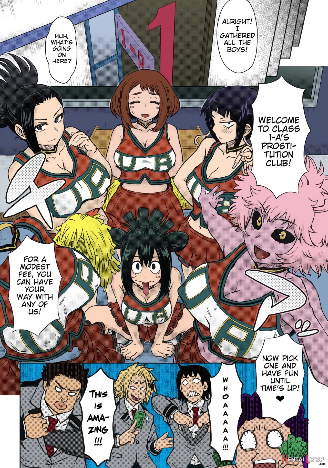 Uraraka's Behind-the-scenes Prostitution Colored page 11