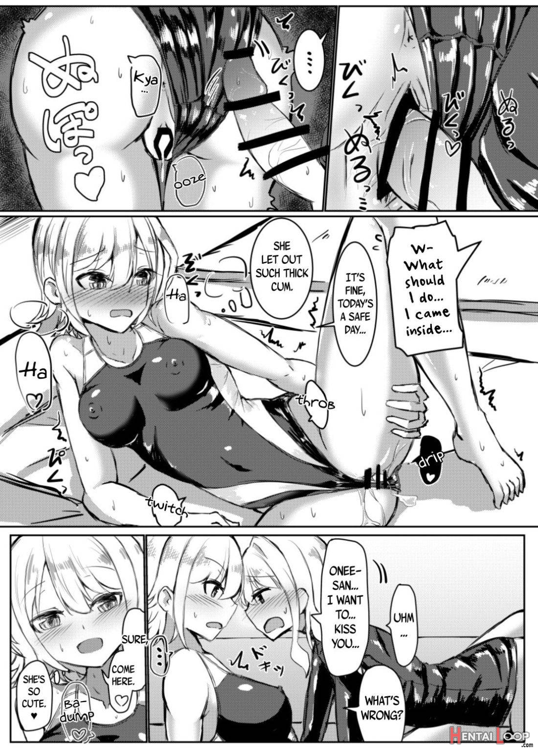 Futanari Onnanoko ga Kyouei Mizugi no Onee-san to Ecchi suru Hon page 15