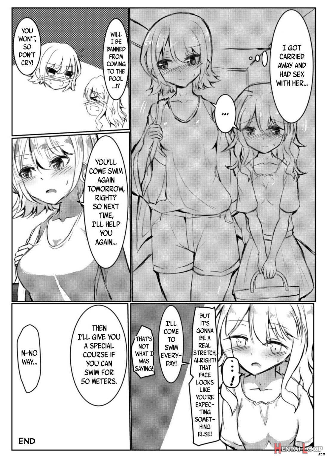 Futanari Onnanoko ga Kyouei Mizugi no Onee-san to Ecchi suru Hon page 21