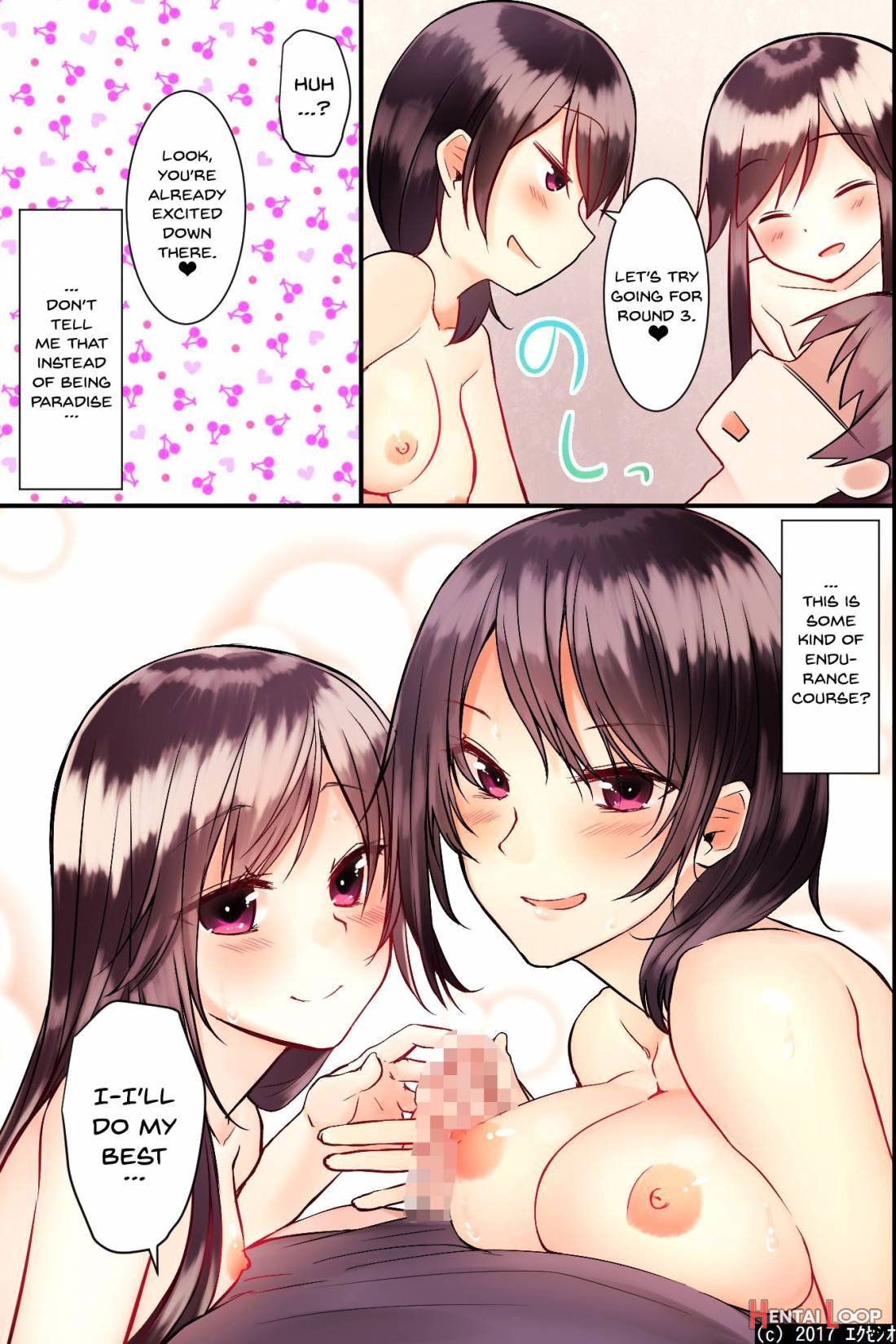 Jikochuu na Kyonyuu Ane to Hinnyuu Imouto o Matomete Saimin ni Kakete Omocha ni Shite, Ichaicha Shinagara 3P Nama Honban! page 41