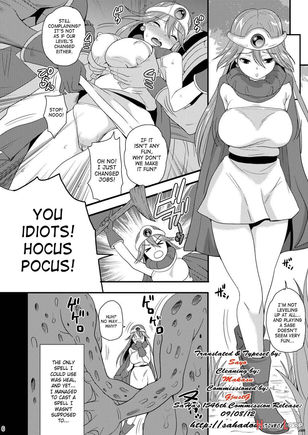 Kenja to Senshi ga Sanran Sarechau Hon page 4