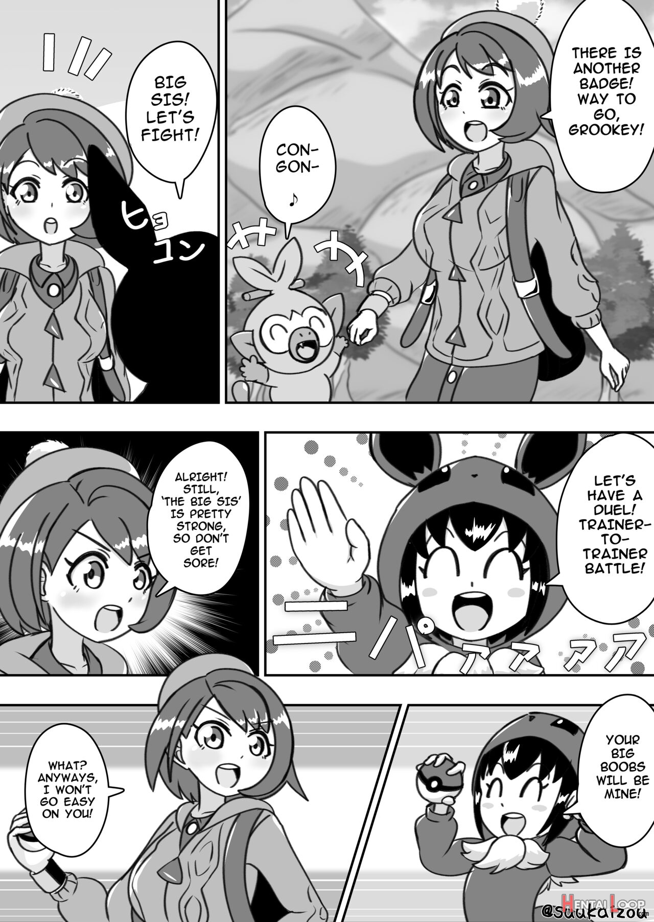 Yuri-chan, Pokemon Pretend To Be Naked And Take A Walk With A Nipple Lead page 1