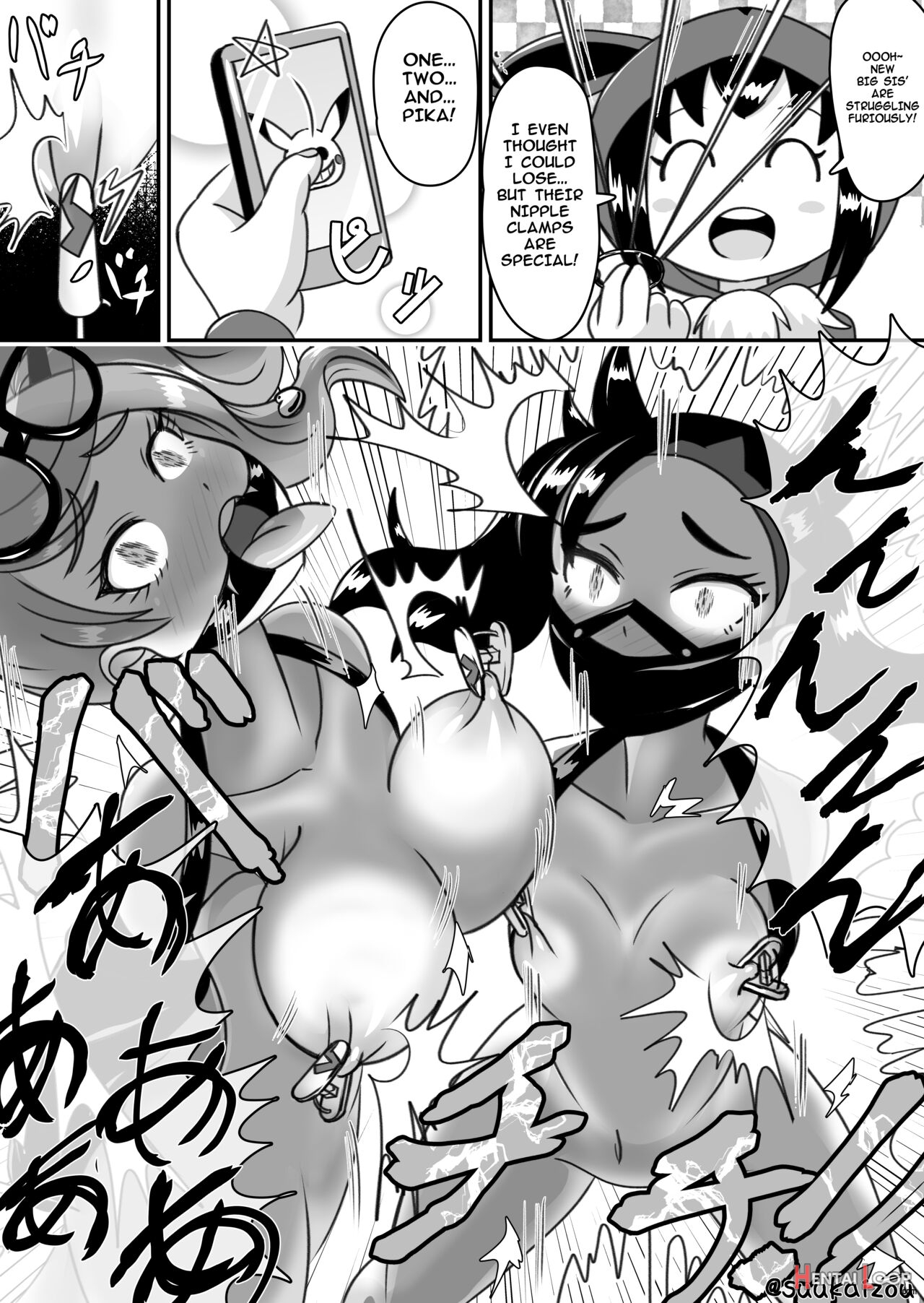 Yuri-chan, Pokemon Pretend To Be Naked And Take A Walk With A Nipple Lead page 15